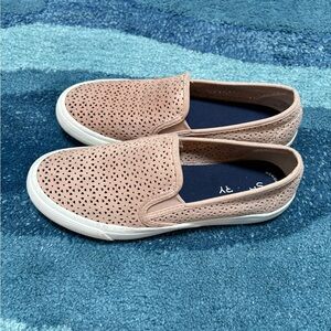 Sperry Leather Blush Slip Ons, Women’s Sz 7